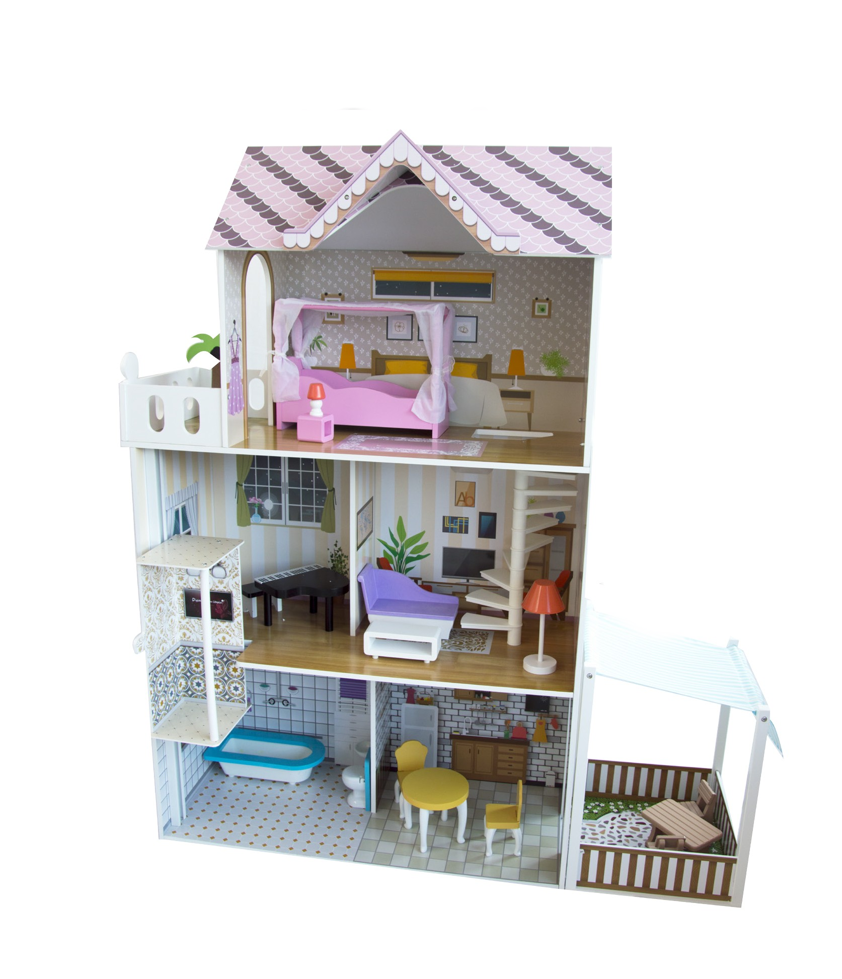 Asse da stiro giocattolo per i vestiti delle bambole in solido legno  932-2310, Cucine giocattolo e economia domestica, Giocattoli di legno
