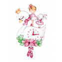 Dekori Orologio Ballerina 3D da Parete 